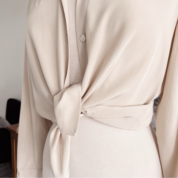 100% SILK BUTTON DOWN VINTAGE TOP #0352 - Picture 2 of 9